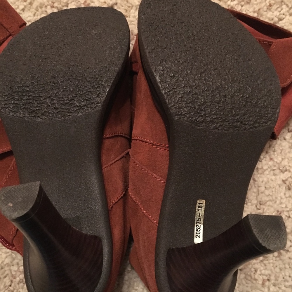 Rust Suede Boots - Picture 2 of 4